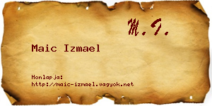Maic Izmael névjegykártya